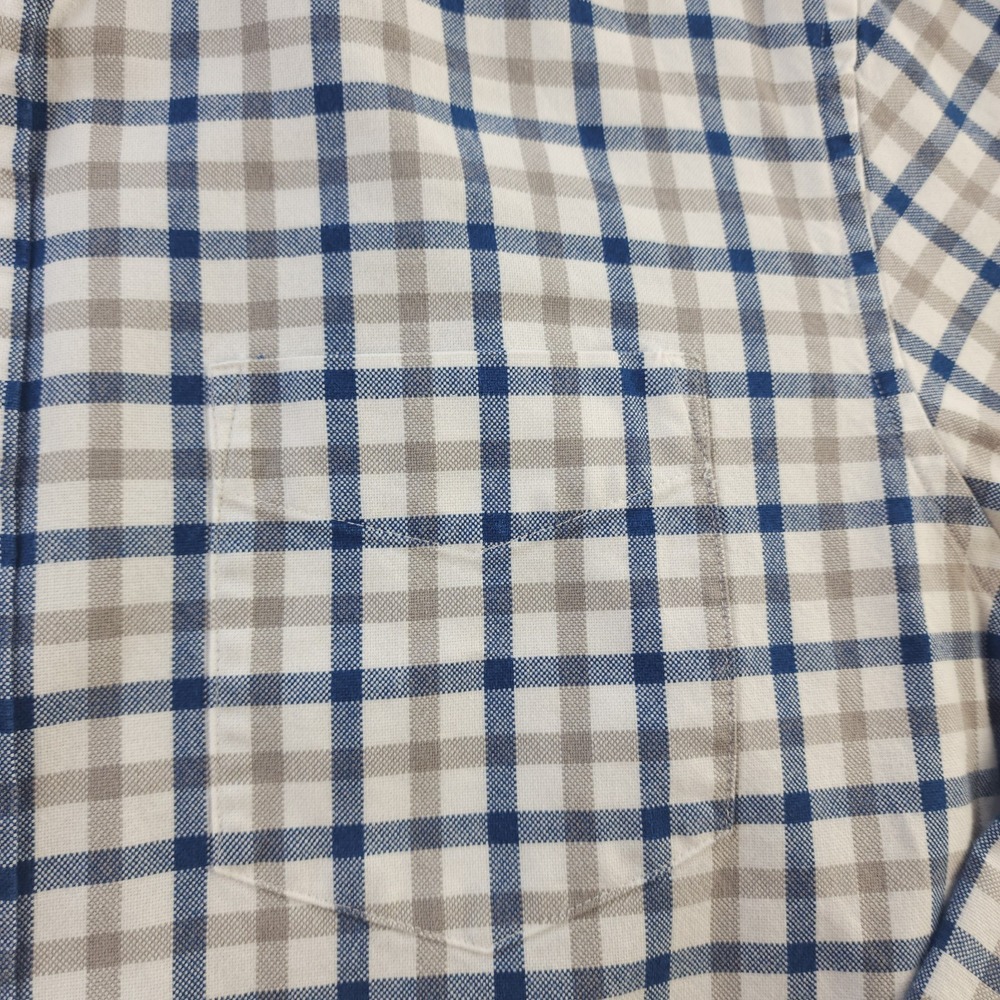 Bonobos Shirt Mens Medium Blue‎ Gray Check Long Sleeve Button Down Cotton Pocket - Picture 2 of 9